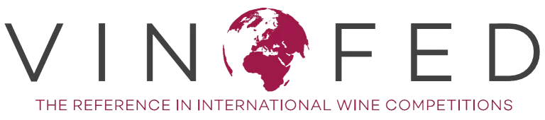 Logo: Vinofed, the World Federation of Major International Wine and Spirits competitions - membership for the Berliner Wine Trophy (international wine challenge)